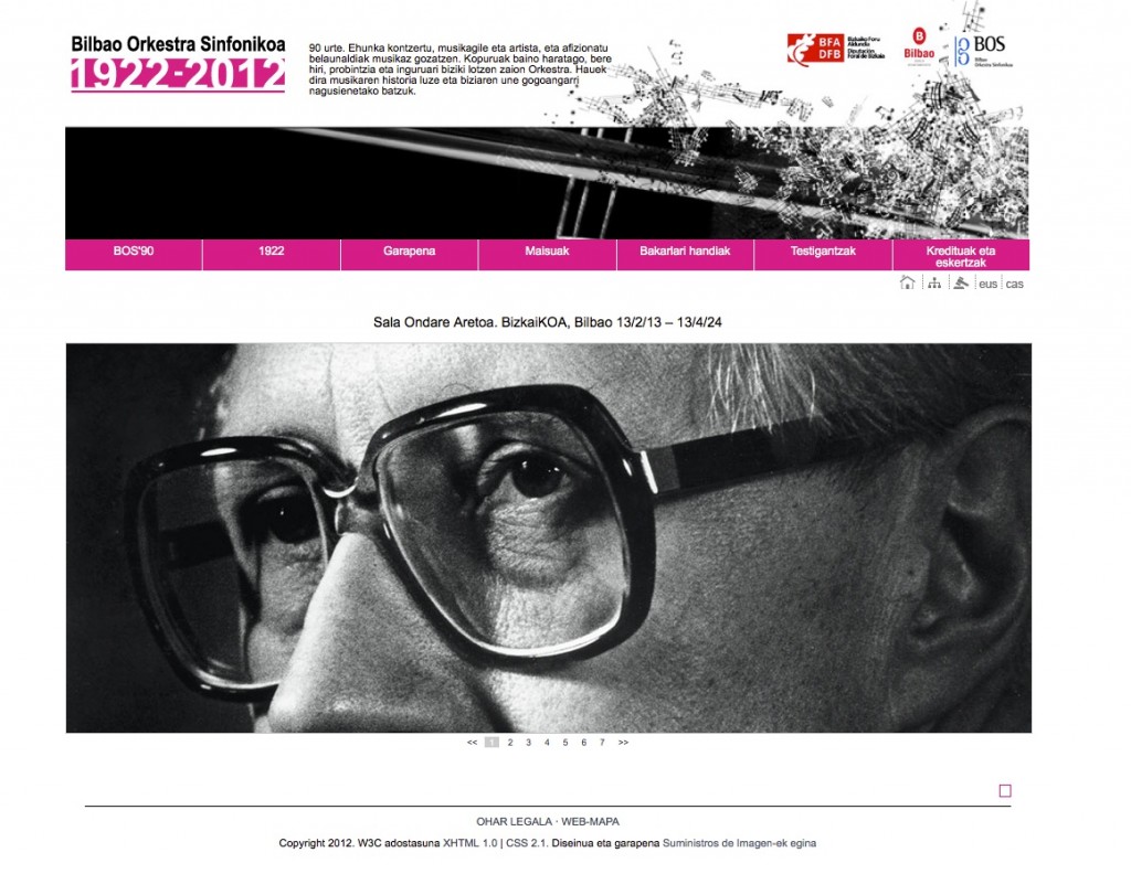 Mstislav Rostropovich en la home de www.bos90.net página sobre la exposición de la BOS que continúa activa.