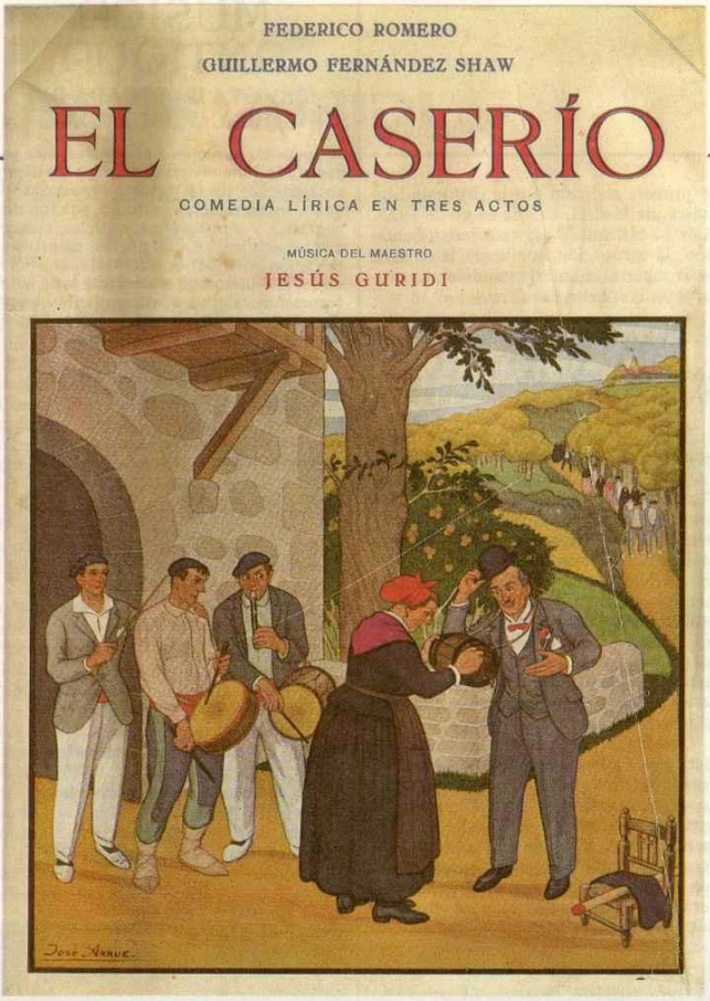 Portada del libreto de "El Caserío". Fuente: http://www.memoriadigitalvasca.es